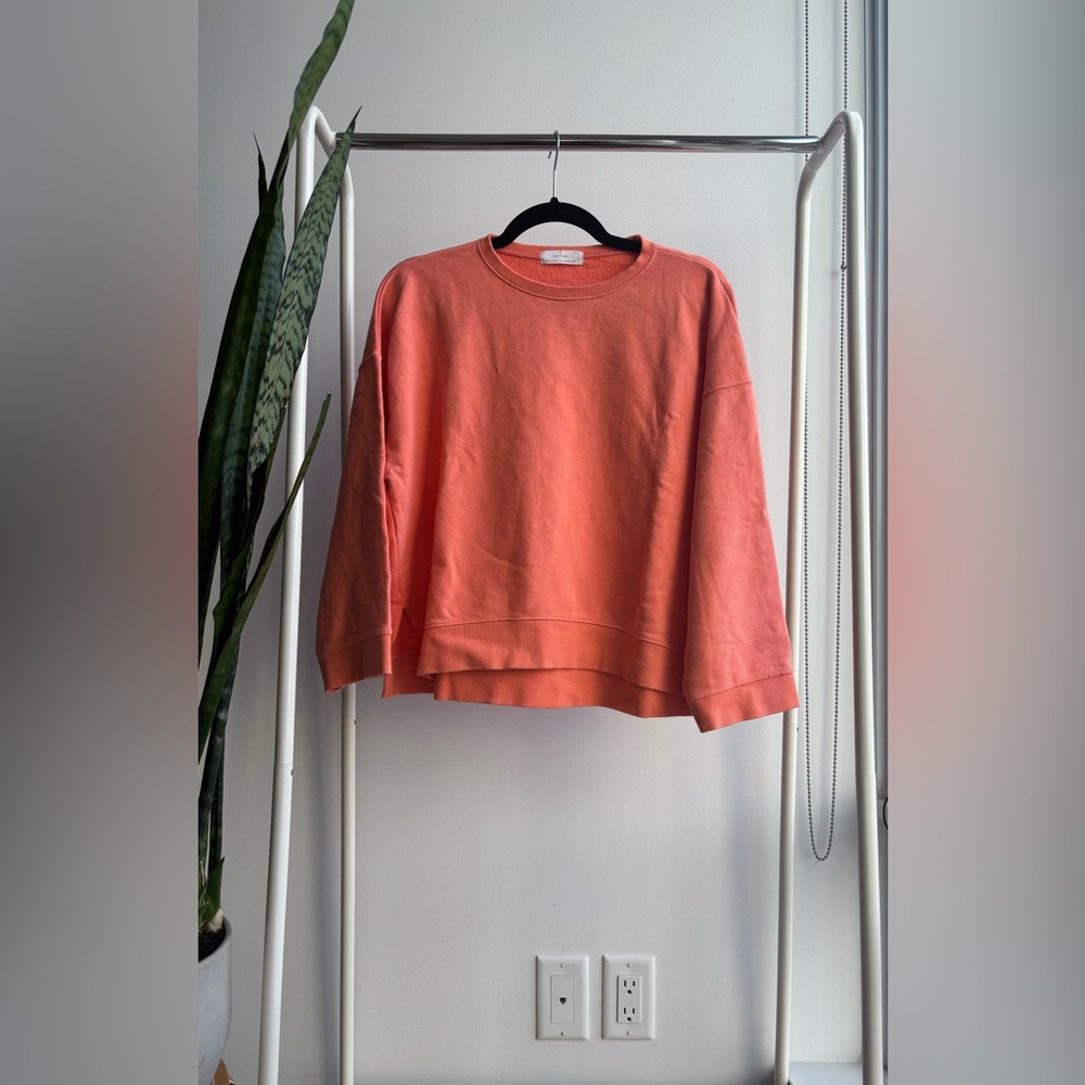 OAK & FORT | Bright Orange Cropped Sweatshirt